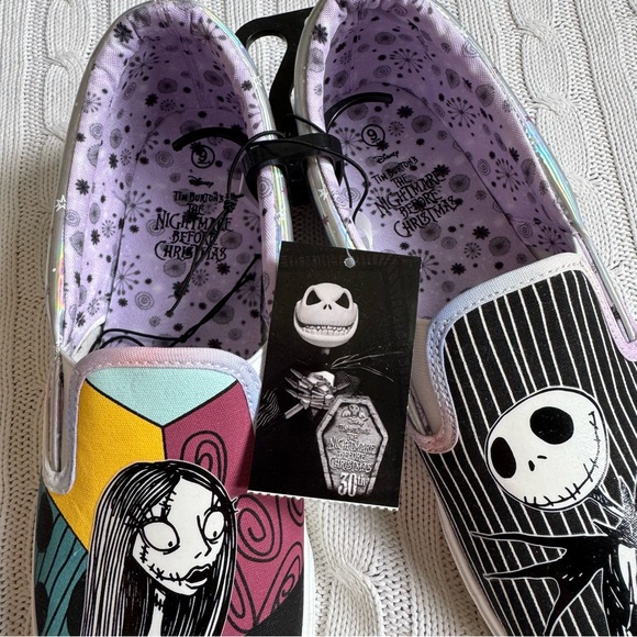 Nightmare Before Christmas Sneakers Men’s 9 WMN 10.5 NEW Jack Skellington Sally - Picture 2 of 9